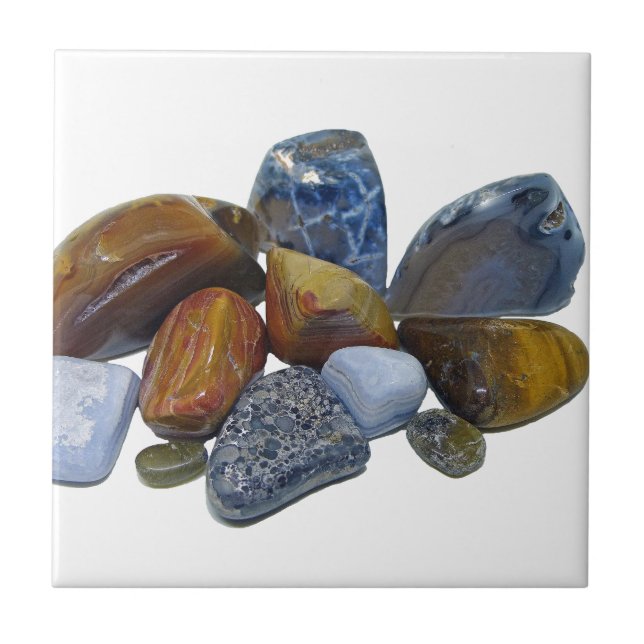 Polished Rocks Ceramic Tile (Front)