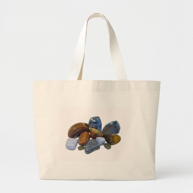 Polished Rocks Large Tote Bag (Front)