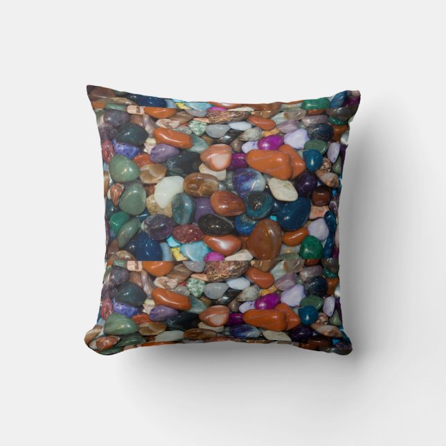 Polished Rocks of the Rainbow Cushion (Front)