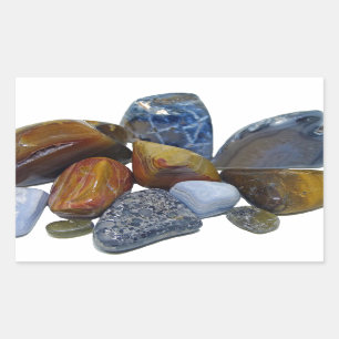 Polished Rocks Rectangular Sticker