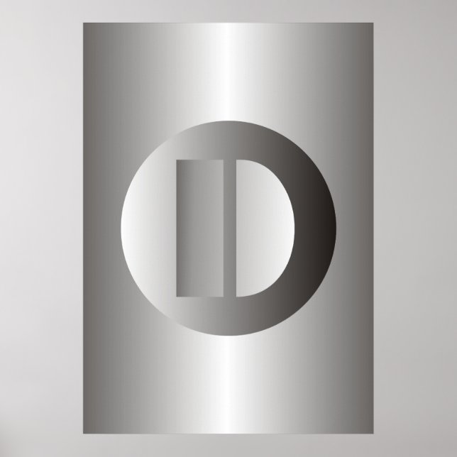 Polished Steel "D" Poster (Front)
