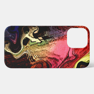 Polished tone and shapes fossilised rock or wood   iPhone 13 pro max case