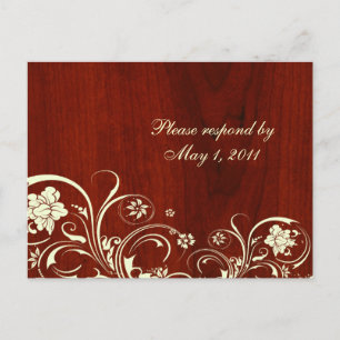Polished Wood RSVP Postcard