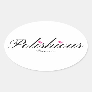 Polishious Princess Oval Stickers, Glossy Sticker