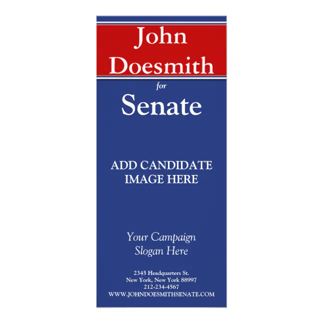 Politcal Election Campaign Rack Card Template | Zazzle
