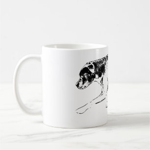Polite Paw Pitbull Mix—Ink Silhouette Coffee Mug
