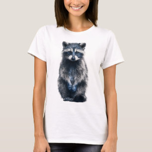 Polite Standing Racoon Portrait Women T-Shirt