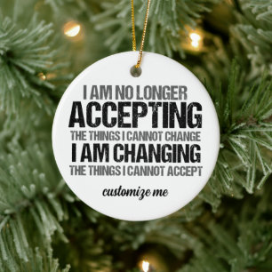 Political Activist Inspirational Quote Christmas Ceramic Ornament