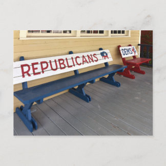 Political Benches in Missouri Postcard