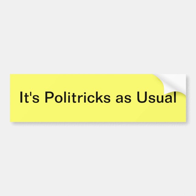 political bumper sticker (Front)