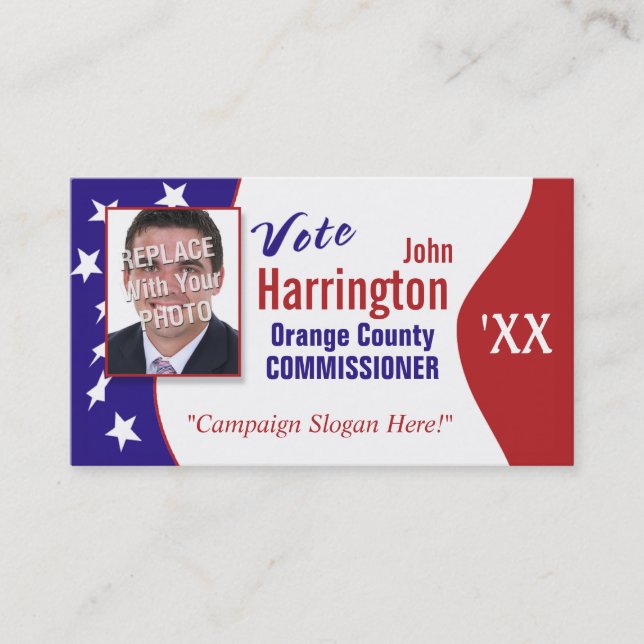 Political Campaign Business Card (Vote) (Front)