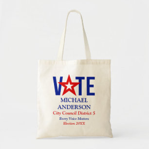 Political Campaign Candidate Supporter Tote Bag