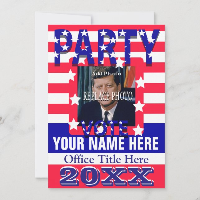 Political Campaign Party Invitation (Back)