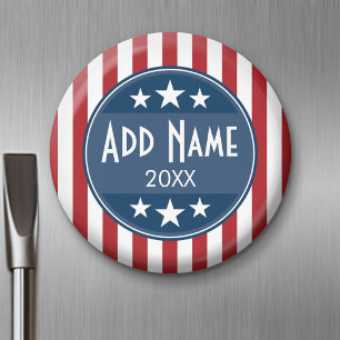 Political Campaign - Patriotic Stars and Stripes Magnet