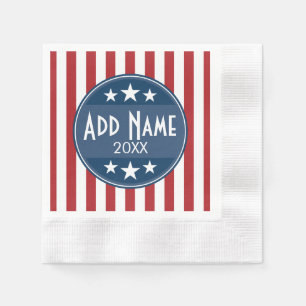 Political Campaign - Patriotic Stars and Stripes Napkin