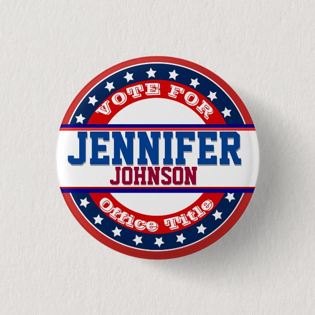 Political Campaign Template 3 Cm Round Badge (Front)