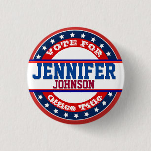 Political Campaign Template 3 Cm Round Badge