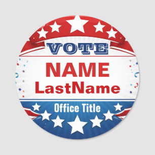Political Campaign Template Name Tag
