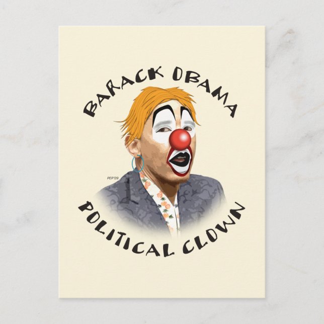Political Clown Postcard (Front)