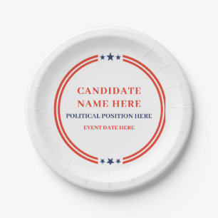 Political Election Campaign Tea Party Paper Plate
