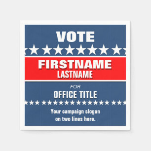Political Election Campaign Template Napkin