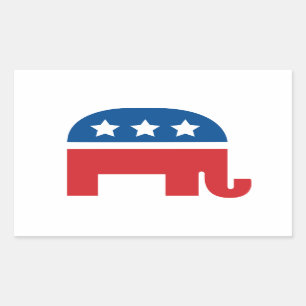 Political Graphic - Republican Elephant Rectangular Sticker