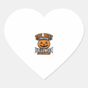 Political Halloween Costume Pumpkin Vintage Shirt_ Heart Sticker