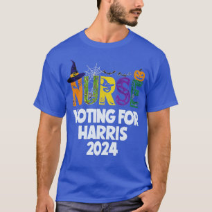 Political Halloween Spooky Nurse Voting For 2024 1 T-Shirt