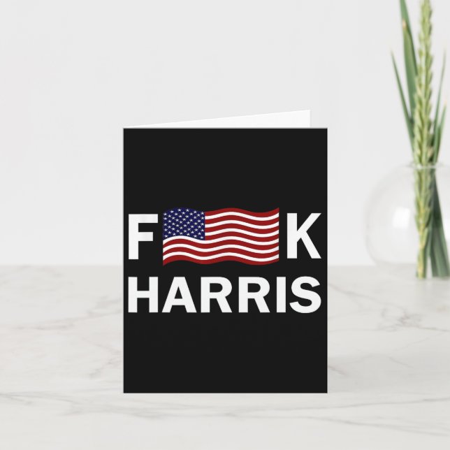 Political Humour F Kamala Harris Conservative Repu Card (Front)