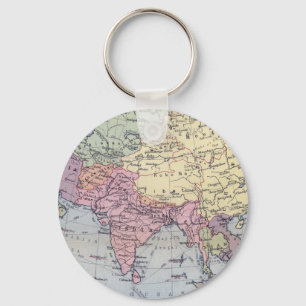 Political Map Asia Key Ring