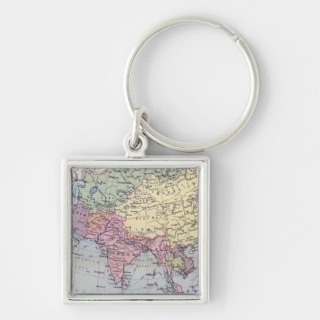 Political Map | Asia Key Ring (Front)