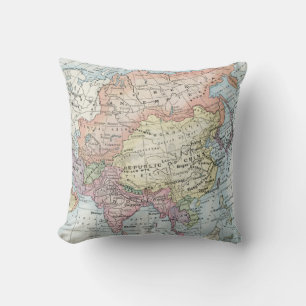 Political Map of Asia (1916) Cushion