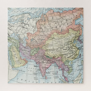 Political Map of Asia (1916) Jigsaw Puzzle