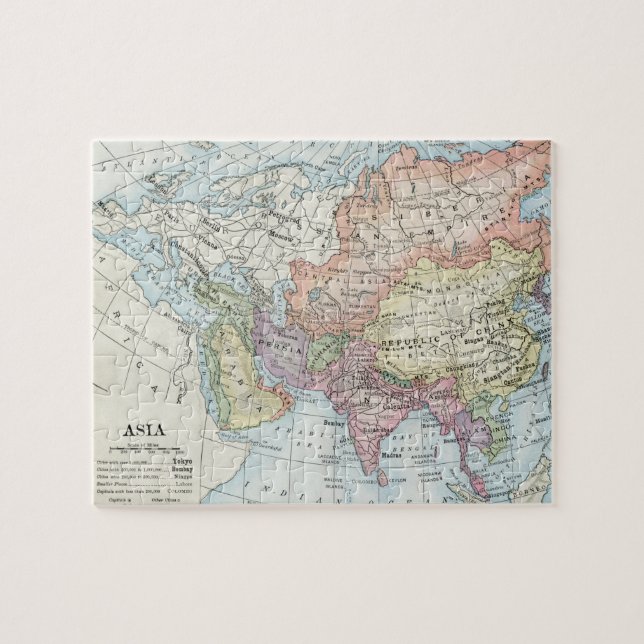 Political Map of Asia (1916) Jigsaw Puzzle (Horizontal)