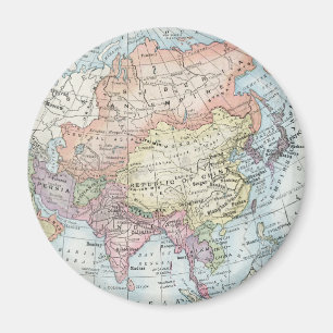 Political Map of Asia (1916) Magnet