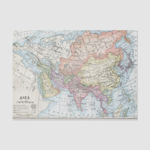 Political Map of Asia (1916) Tissue Paper