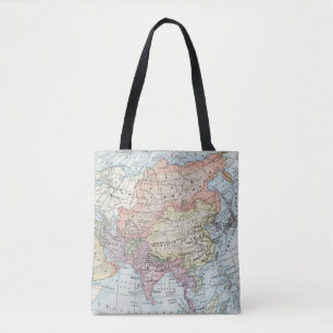 Political Map of Asia (1916) Tote Bag