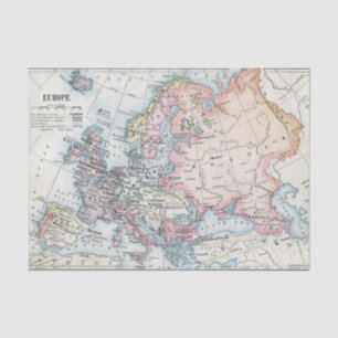 Political Map of Europe (1916) Tissue Paper