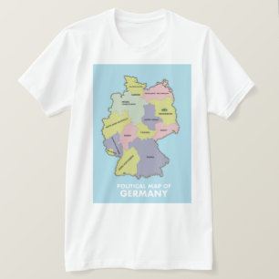 Political map of Germany T-Shirt