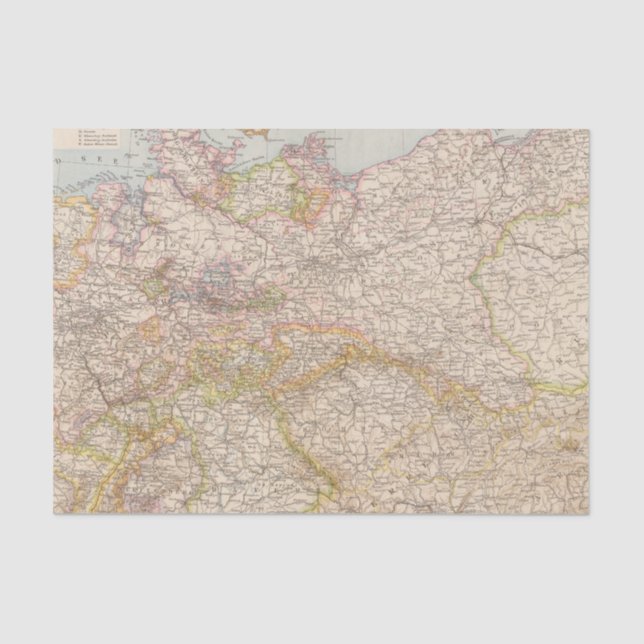 Political Map of Germany Tissue Paper (Front)