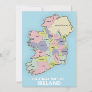 Political Map Of Ireland. Save The Date
