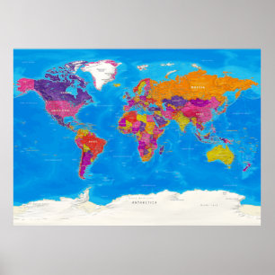Political Map of the World Poster
