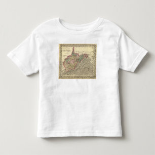Political Map of West Virginia Toddler T-Shirt