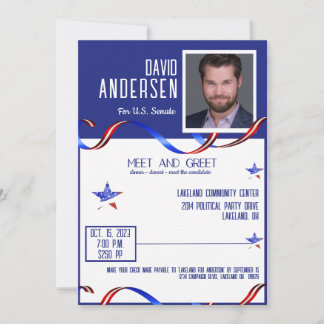Political Meet and Greet  Invitation With Photo