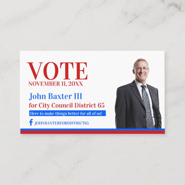 Political Office Business Card (Front)