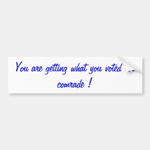 political opinion bumper sticker