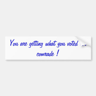 political opinion bumper sticker