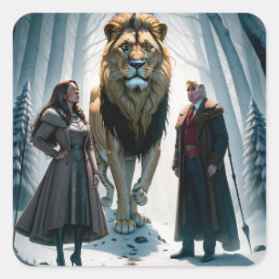 Political parody of a popular Christian novel Square Sticker