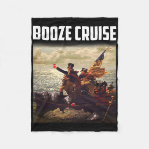 Political Party Booze Cruise Shades And Red Cups T Fleece Blanket