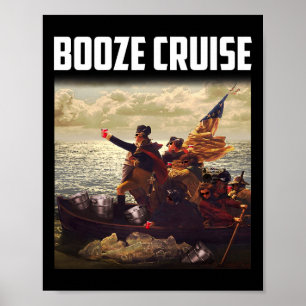 Political Party Booze Cruise Shades And Red Cups T Poster